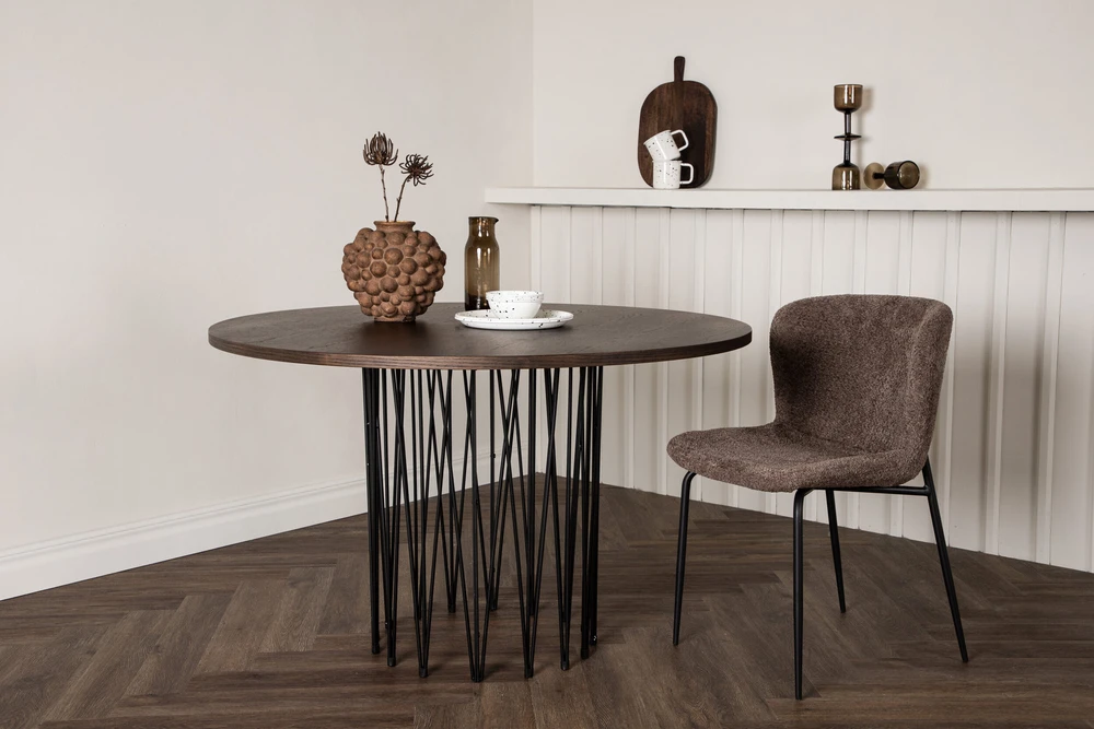 Venture Design Valgomasis stalas, akmuo, ø120 cm, mocca