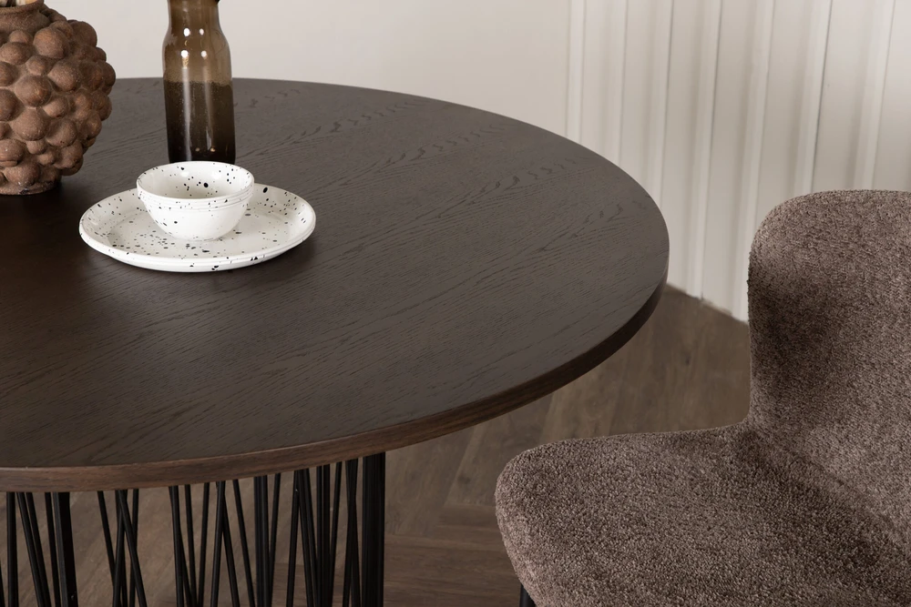 Venture Design Valgomasis stalas, akmuo, ø120 cm, mocca