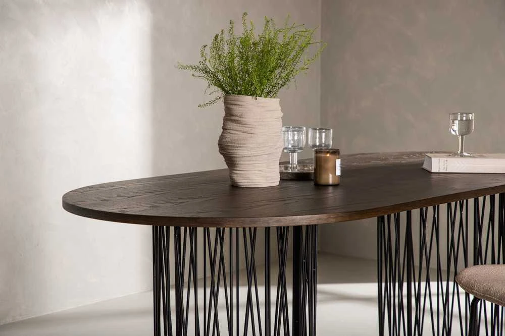 Venture Design Valgomasis stalas, akmuo, 100x220 cm, mocca