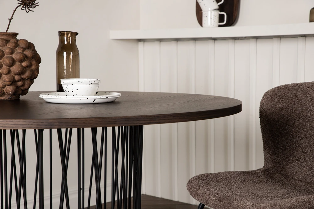 Venture Design Valgomasis stalas, akmuo, ø120 cm, mocca
