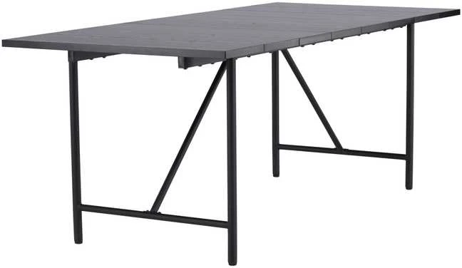 Venture Design Valgomasis stalas, Astrid, 200x90 cm, Juodas