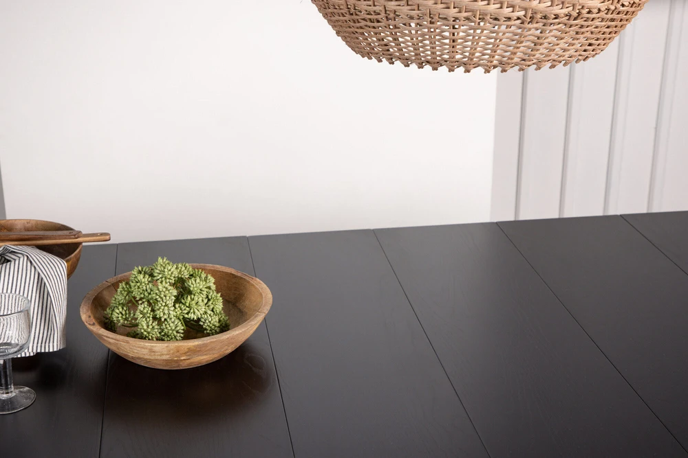 Venture Design Valgomasis stalas, Astrid, 200x90 cm, Juodas