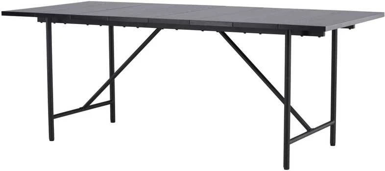 Venture Design Valgomasis stalas, Astrid, 200x90 cm, Juodas