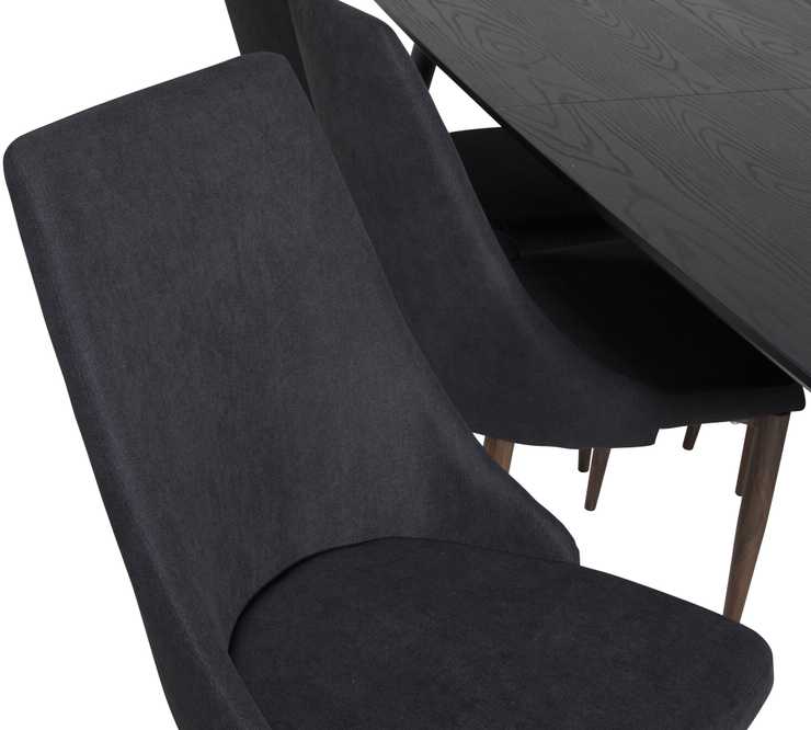 Venture Design Valgomasis stalas, auksinė pratęsimas, 180x85 cm, juodas