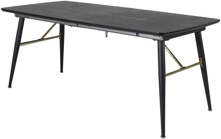 Venture Design Valgomasis stalas, auksinis pratęsimas, 180x75x85 cm, juodas