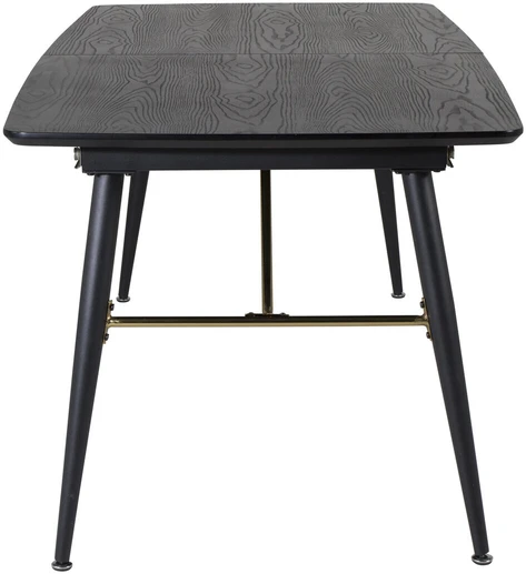 Venture Design Valgomasis stalas, auksinis pratęsimas, 180x75x85 cm, juodas