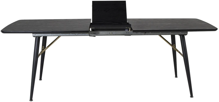 Venture Design Valgomasis stalas, auksinis pratęsimas, 180x75x85 cm, juodas