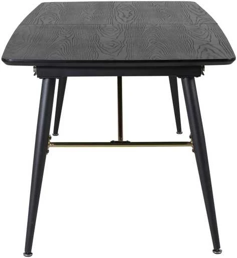 Venture Design Valgomasis stalas, auksinis pratęsimas, 180x75x85 cm, juodas