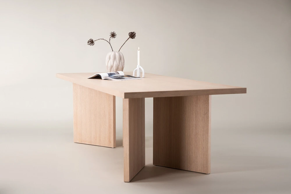 Venture Design Valgomasis stalas, Bassholmen, 100x240 cm, balta kalkė