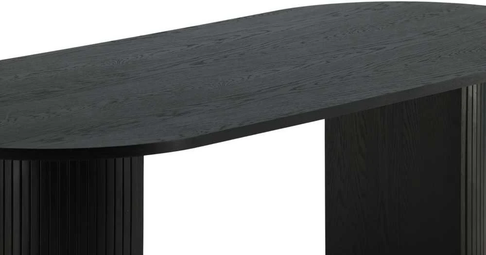 Venture Design Valgomasis stalas, Bianca ovalus, 75x200x90 cm, juodas