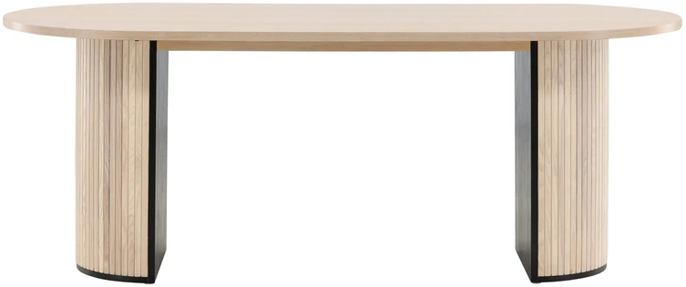 Venture Design Valgomasis stalas, Bianca ovalus, 75x200x90 cm, Balta