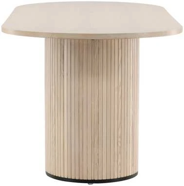 Venture Design Valgomasis stalas, Bianca ovalus, 75x200x90 cm, Balta