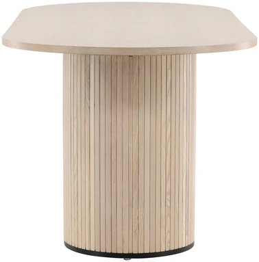 Venture Design Valgomasis stalas, Bianca ovalus, 75x200x90 cm, Balta