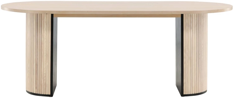 Venture Design Valgomasis stalas, Bianca ovalus, 75x200x90 cm, Balta