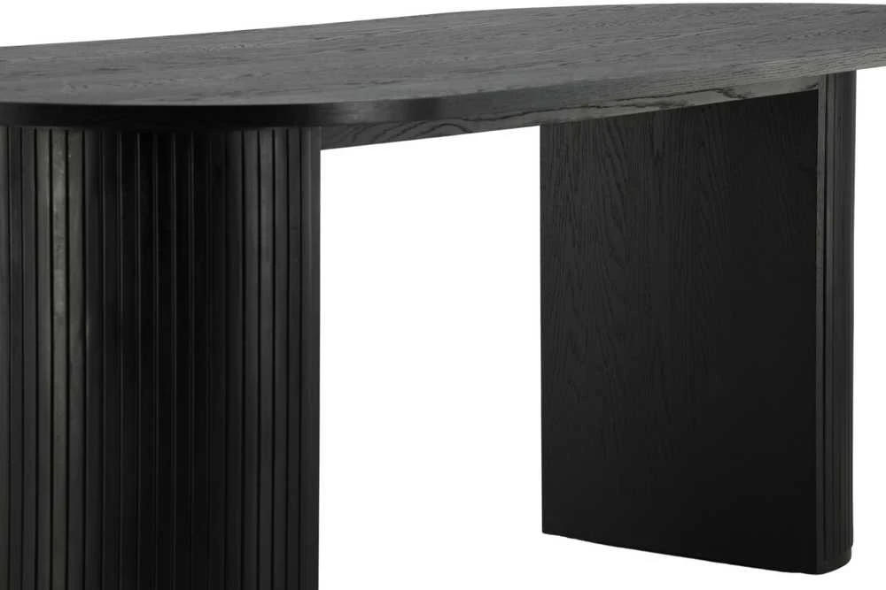 Venture Design Valgomasis stalas, Bianca ovalus, 75x200x90 cm, juodas