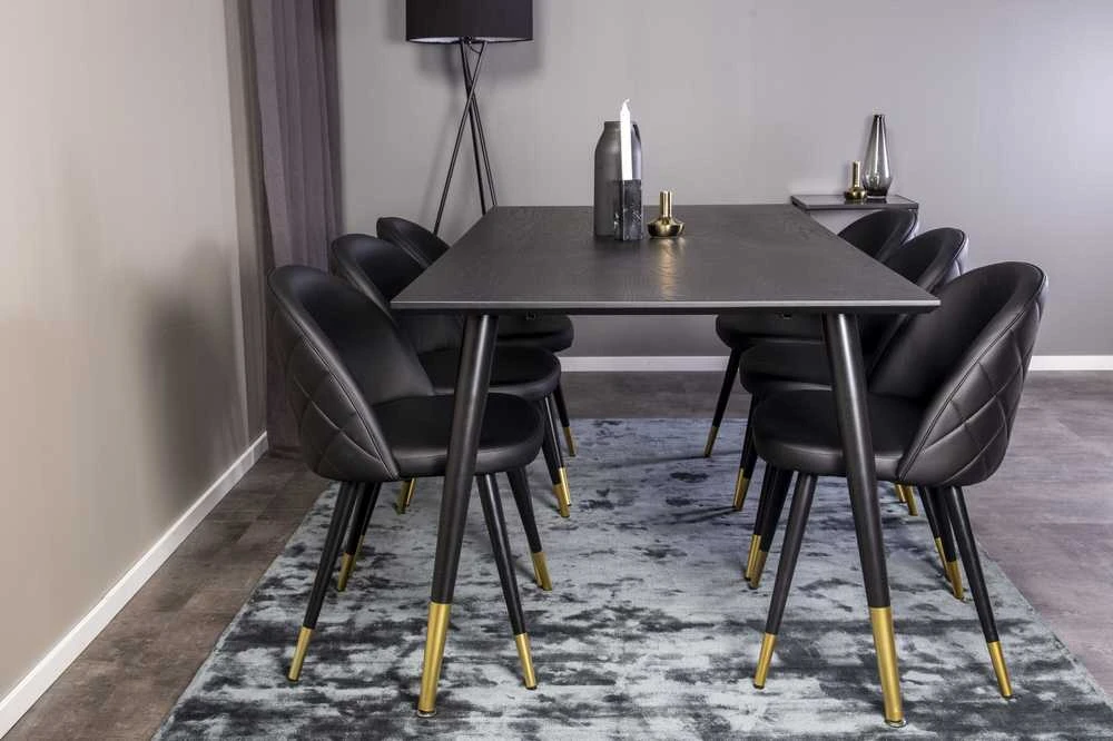 Venture Design Valgomasis stalas, Dipp, 180x90 cm, Juodas