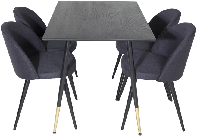 Venture Design Valgomasis stalas, Dipp, 75x120x85 cm, Juodas