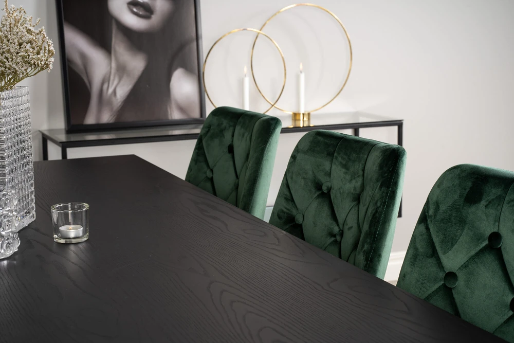 Venture Design Valgomasis stalas, Dipp, 180x90 cm, Juodas