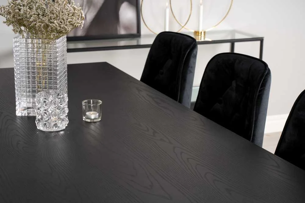 Venture Design Valgomasis stalas, Dipp, 180x90 cm, Juodas