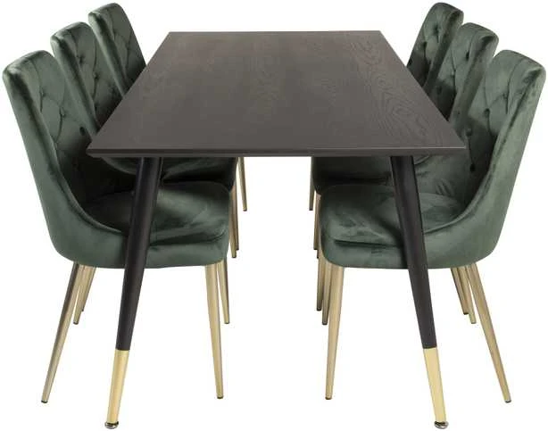 Venture Design Valgomasis stalas, Dipp, 180x90 cm, Juodas