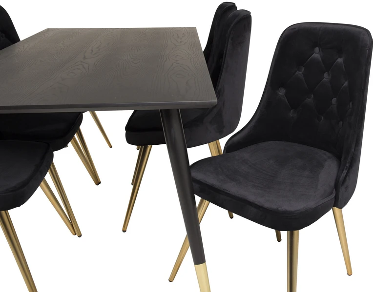Venture Design Valgomasis stalas, Dipp, 180x90 cm, Juodas