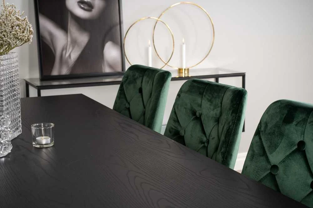 Venture Design Valgomasis stalas, Dipp, 180x90 cm, Juodas