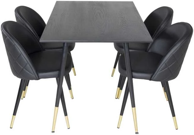 Venture Design Valgomasis stalas, Dipp, 75x120x85 cm, Juodas