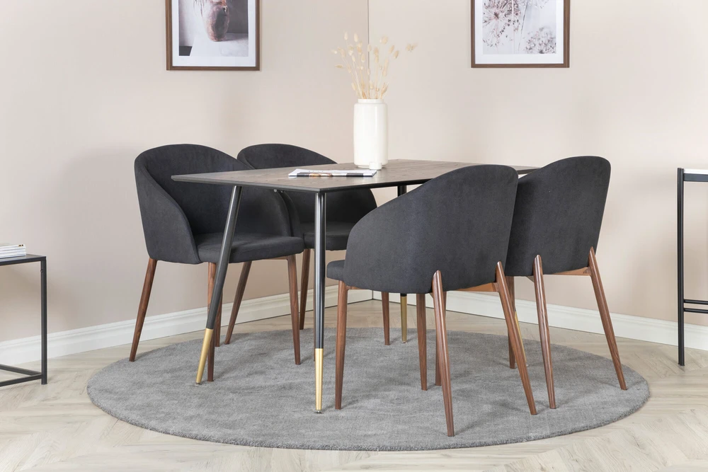 Venture Design Valgomasis stalas, Dipp, 75x120x85 cm, Juodas
