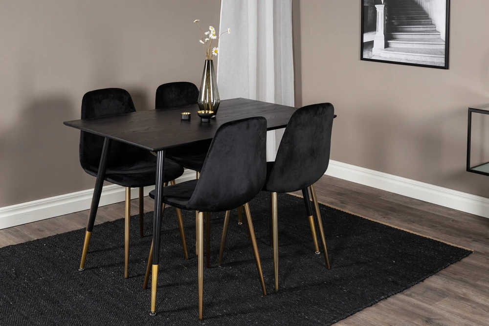 Venture Design Valgomasis stalas, Dipp, 75x120x85 cm, Juodas