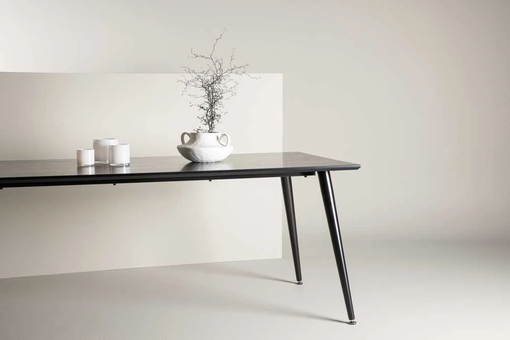 Venture Design Valgomasis stalas, Dipp, 180x90 cm, Juodas