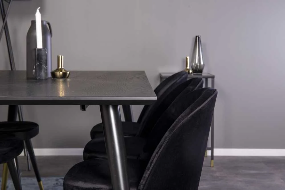 Venture Design Valgomasis stalas, Dipp, 180x90 cm, Juodas