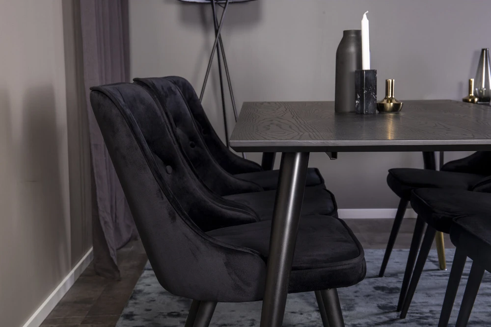 Venture Design Valgomasis stalas, Dipp, 180x90 cm, Juodas