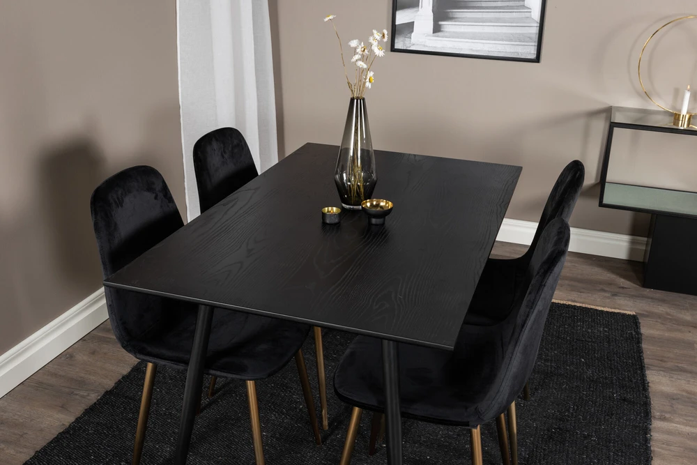 Venture Design Valgomasis stalas, Dipp, 75x120x85 cm, Juodas