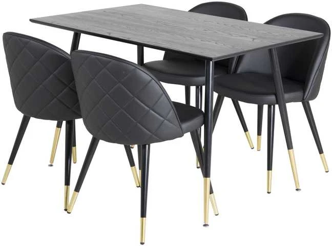 Venture Design Valgomasis stalas, Dipp, 75x120x85 cm, Juodas