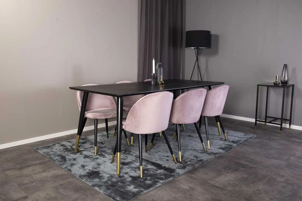 Venture Design Valgomasis stalas, Dipp, 180x90 cm, Juodas