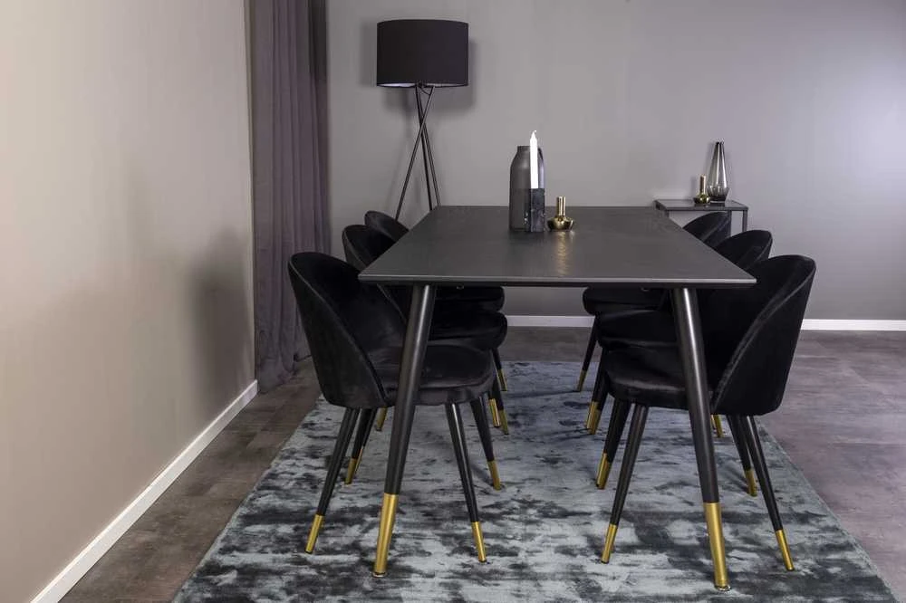Venture Design Valgomasis stalas, Dipp, 180x90 cm, Juodas