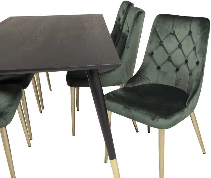 Venture Design Valgomasis stalas, Dipp, 180x90 cm, Juodas