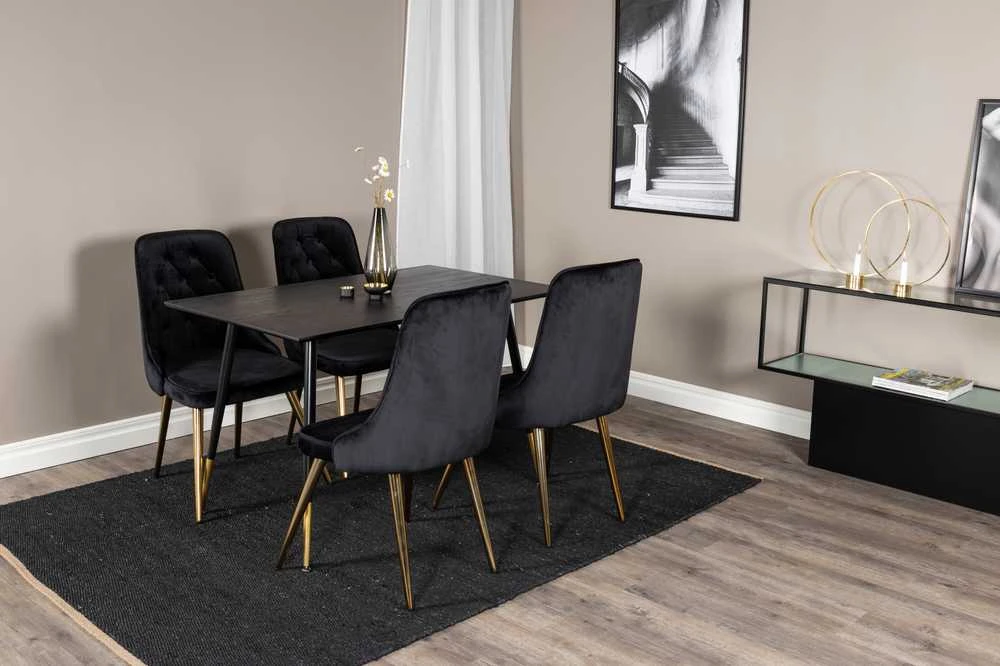 Venture Design Valgomasis stalas, Dipp, 75x120x85 cm, Juodas