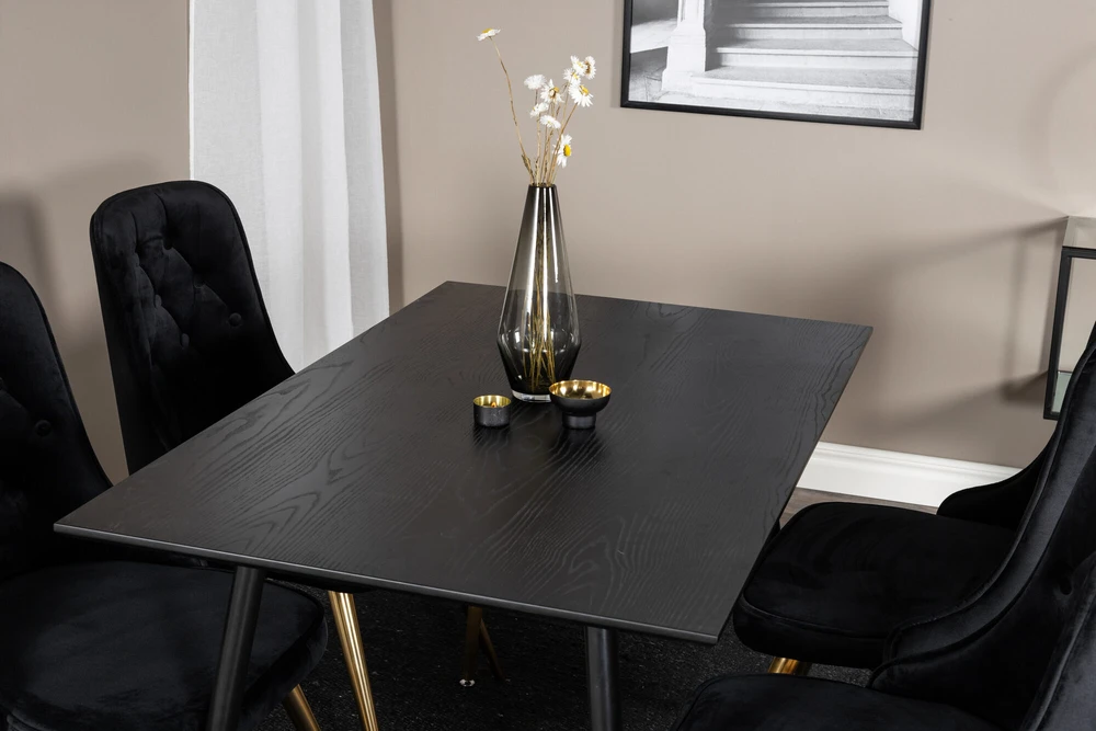 Venture Design Valgomasis stalas, Dipp, 75x120x85 cm, Juodas