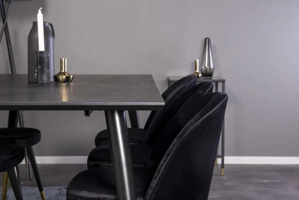 Venture Design Valgomasis stalas, Dipp, 180x90 cm, Juodas