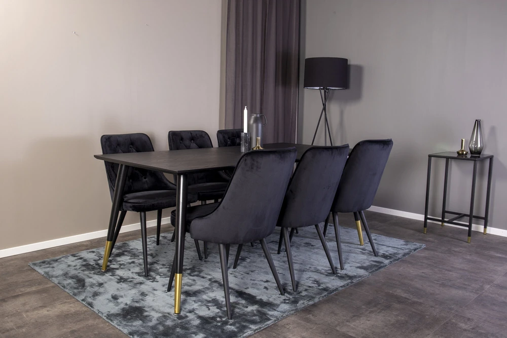 Venture Design Valgomasis stalas, Dipp, 180x90 cm, Juodas