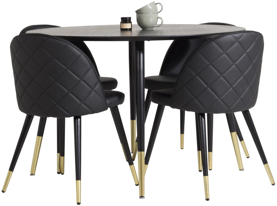 Venture Design Valgomasis stalas, Dipp, 115 cm, Juodas