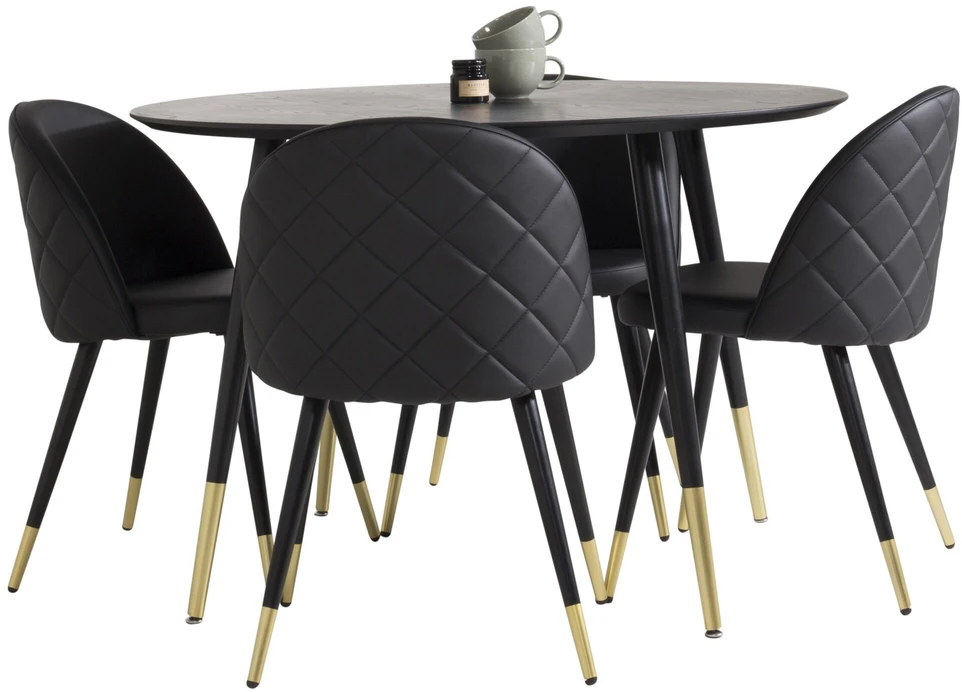 Venture Design Valgomasis stalas, Dipp, 115cm, Juodas