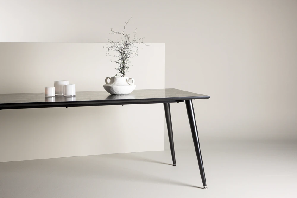Venture Design Valgomasis stalas, Dipp, 180x90 cm, Juodas
