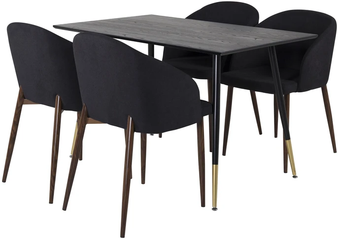 Venture Design Valgomasis stalas, Dipp, 75x120x85 cm, Juodas