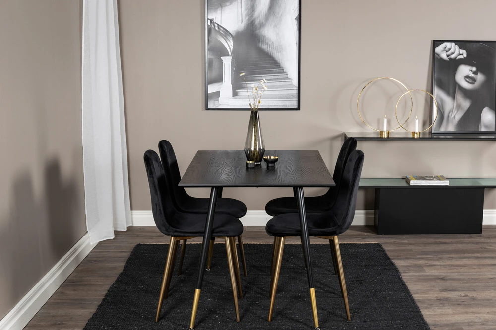 Venture Design Valgomasis stalas, Dipp, 75x120x85 cm, Juodas