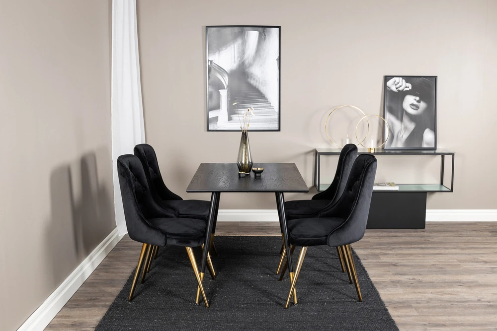 Venture Design Valgomasis stalas, Dipp, 75x120x85 cm, Juodas