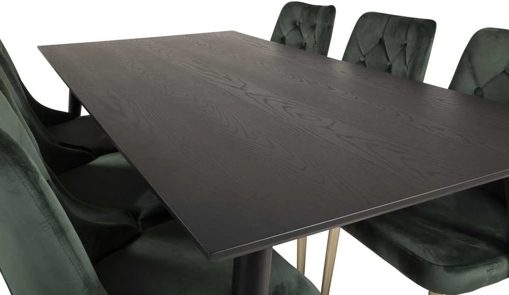 Venture Design Valgomasis stalas, Dipp, 180x90 cm, Juodas