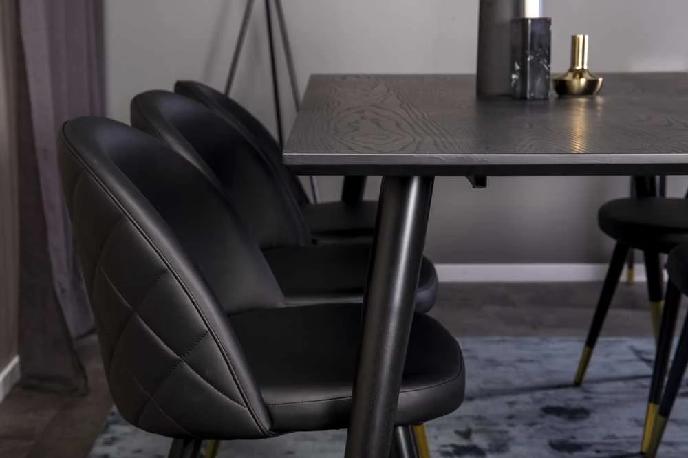 Venture Design Valgomasis stalas, Dipp, 180x90 cm, Juodas