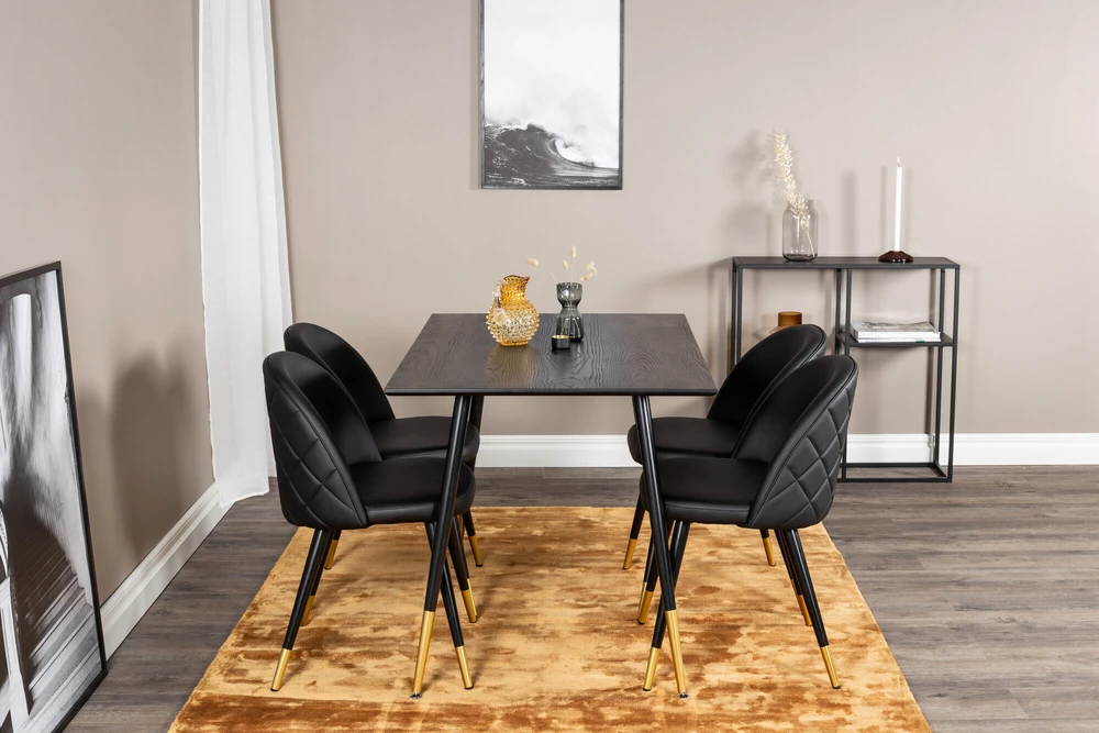 Venture Design Valgomasis stalas, Dipp, 75x120x85 cm, Juodas